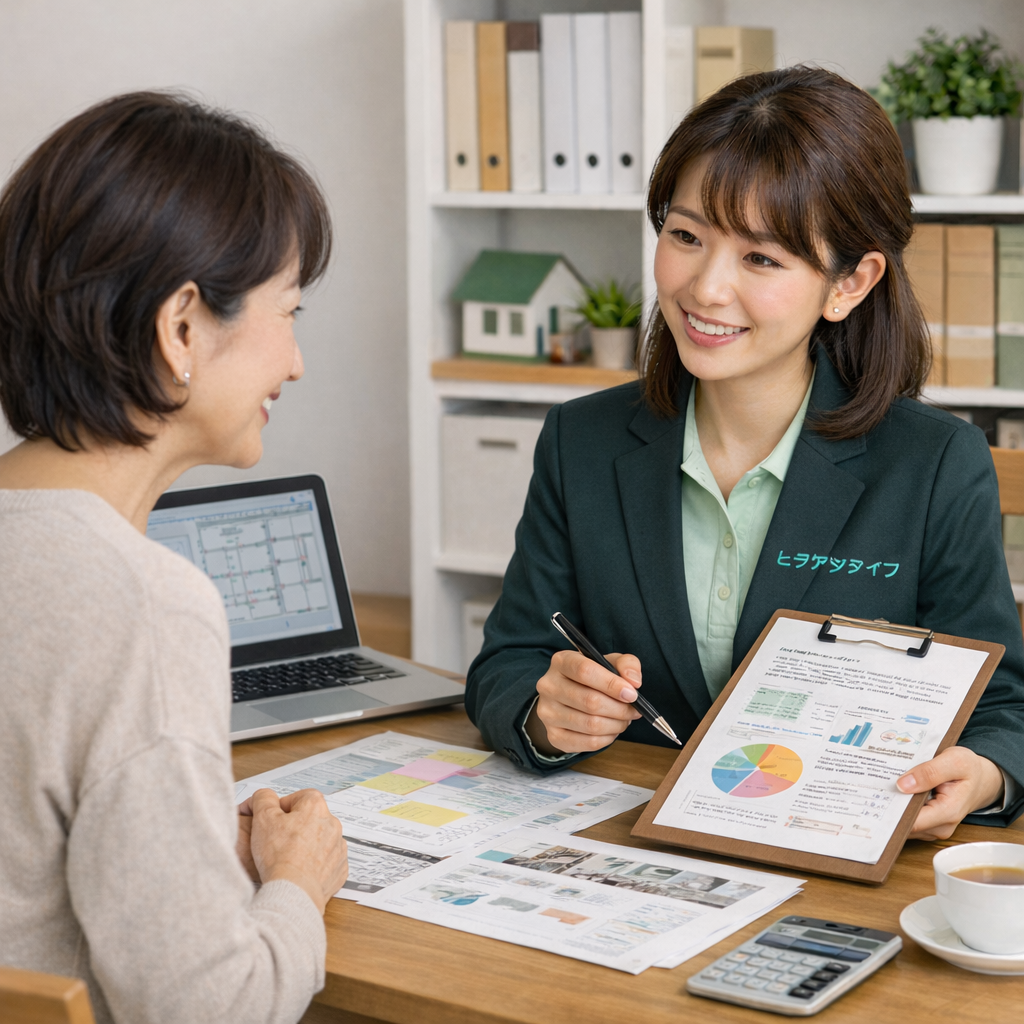 美濃加茂市ヒラヤズライフクロネコハウス商談の様子